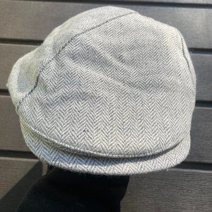 H&M Large size 58 - Grey and White Tweed Newsboy Cap / Hat
